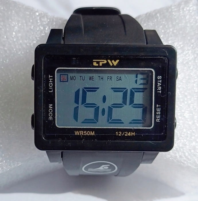 NOWY, MASYWNY I CZYTELNY ZEGAREK ELEKTRONICZNY LCD, TPW - SPORTOWY STYL
