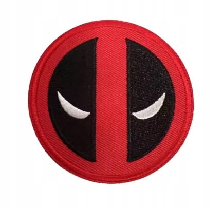 Naszywka termo haftowana, łatka, patch - emblemat Deadpool Marvel 8cm