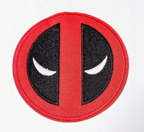 Naszywka termo haftowana, łatka, patch - emblemat Deadpool Marvel 8cm
