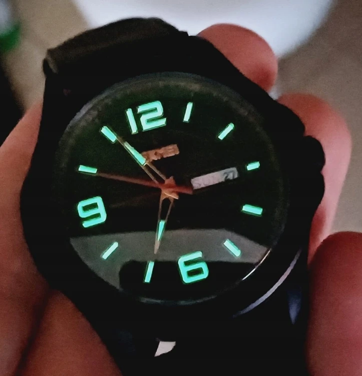 Sportowy zegarek SKMEI luminous, datownik, wypukłe szkiełko, parciany pasek