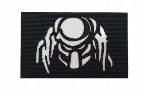 Naszywka, patka, patch na rzep emblemat - obcy - PREDATOR - luminous 5x8 cm