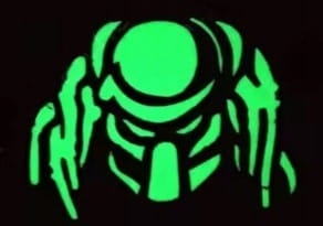 Naszywka, patka, patch na rzep emblemat - obcy - PREDATOR - luminous 5x8 cm