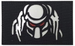 Naszywka, patka, patch na rzep emblemat - obcy - PREDATOR - luminous 5x8 cm