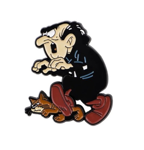 NOWA PRZYPINKA BROCHA PIN SMERFY, GARGAMEL I KOT KLAKIER