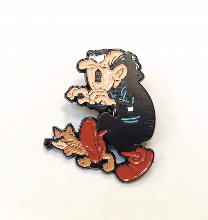 NOWA PRZYPINKA BROCHA PIN SMERFY, GARGAMEL I KOT KLAKIER