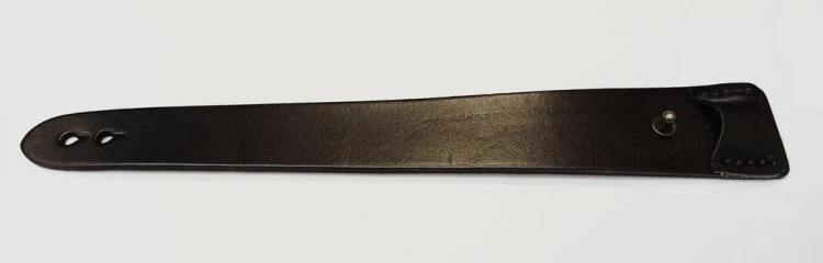 Męska, skórzana szeroka bransoleta, skóra naturalna, pasek 19-20cm - czarny