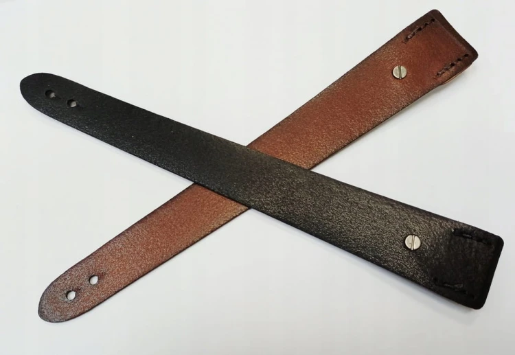 Męska, skórzana szeroka bransoleta, skóra naturalna, pasek 19-20cm - czarny