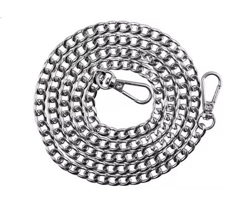 DŁUGI, GRUBY ŁAŃCUCH DO SPODNI HIP-HOP, DEWIZKA DO ZEGARKA - SREBRNY 120 CM