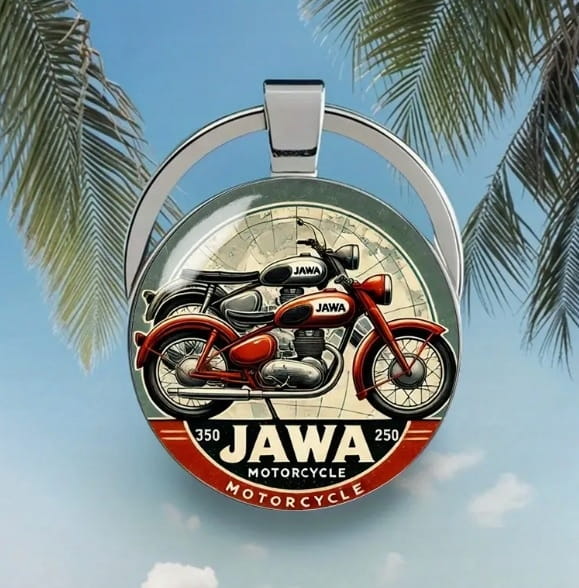 BRELOK, BRELOCZEK, KABOSZON, PRZYWIESZKA DO KLUCZY MOTOR, MOTOCYKL JAWA
