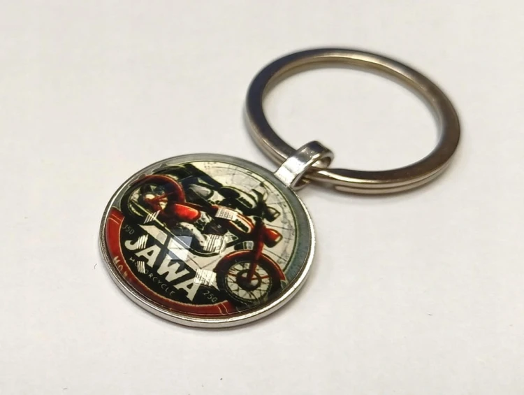 BRELOK, BRELOCZEK, KABOSZON, PRZYWIESZKA DO KLUCZY MOTOR, MOTOCYKL JAWA