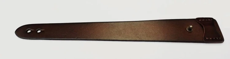 Męska skórzana szeroka bransoleta, skóra naturalna, pasek 19-20cm - brązowy