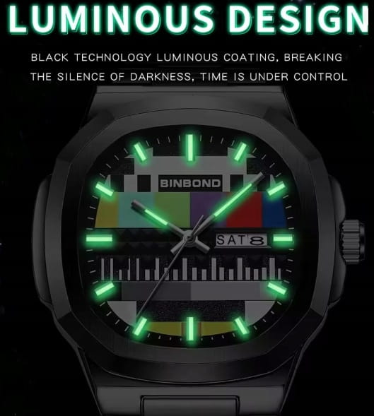 Masywny zegarek retro z lat 80, OBRAZ KONTROLNY, datownik, stal nierdzewna