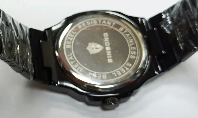 Masywny zegarek retro z lat 80, OBRAZ KONTROLNY, datownik, stal nierdzewna