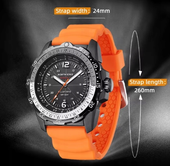 NOWY ZEGAREK SOLARNY NORTH EDGE EVOQUE SOLAR DRIVE - WOJSKOWY STYL