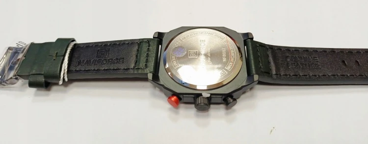 NOWY MASYWNY ZEGAREK NAVIFORCE, WOJSKOWY STYL, DAY-DATE, CHRONOGRAF ZIELONY